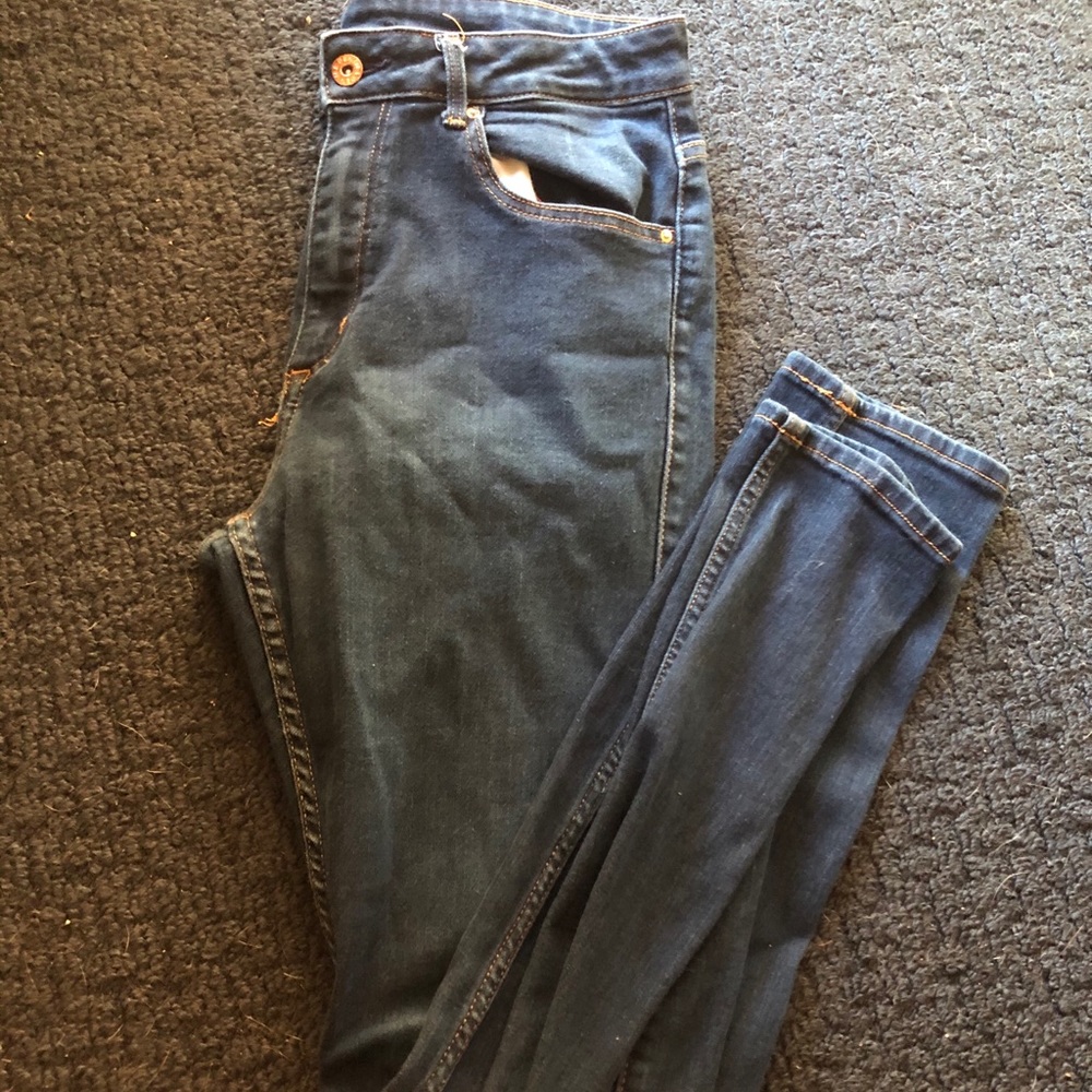 Dark Wash High Rise Skinny Jeans